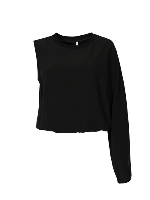 Blusa Lucille in drap fluido di viscosa Nero Liviana Conti | F5WS22Y69-0